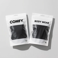 Sacs d'emballage transparents personnalisés pour vêtements, avec fermeture éclair, pochettes Doypack autoportantes avec fenêtre transparente