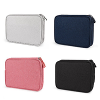 Pochette de rangement portable grande capacité résistante à l'eau pour accessoires électroniques de voyage, organiseur pour batterie externe et passeport
