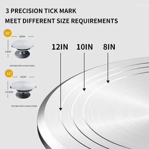 12 \ "giradischi rotondi giradischi in acciaio inox strumento di decorazione rotante flessibile con scatola di imballaggio altre <span class=keywords><strong>teglie</strong></span> da forno - Product Image 5