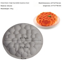 Moule à pâtisserie en silicone en forme de nuage, conception monobloc durable, parfait pour la pâtisserie maison et la préparation de gâteaux mousse à la française