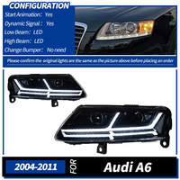 XUNBAI Q7 Style 12V Phare Projecteur LED Audi A6 C6 2008-2011 Clignotant Séquentiel DRL Laser Plug & Play Pièces Auto