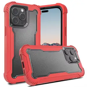 3 In 1 Hard Pc Armor Phone Case For Iphone 15 14 13 12 11 Xr X 8 8P 7 6 Se Plus Pro Max Silicone Bumper Anti Drop Phone Case