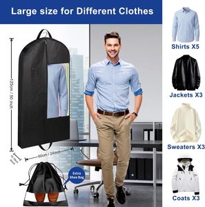 Meilleure housse de costume personnalisée en polyester non tissé, sac à vêtements de qualité supérieure - Product Image 2
