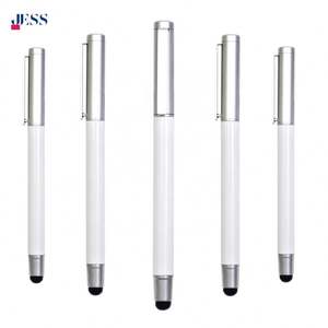 Nuevo Bolígrafo de Metal Blanco con Pantalla Táctil y Rodillo de Acero Inoxidable, con Tapa, Regalo Empresarial, Multifunción, Stylus - Product Image 3