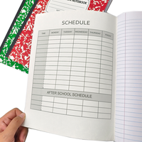 Livre en papier à couverture rigide bon marché personnalisé Cahier de notes d'exercices pour étudiants avec logo Cahier de composition d'exercices scolaires pour enfants et étudiants