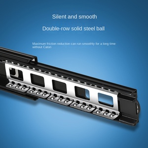 Современные направляющие для выдвижных ящиков мебели, 45 мм, полного выдвижения, 3-х секционные, с плавным закрыванием, для гостиной - Product Image 4
