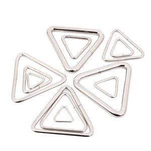 Anillas Triangulares Metálicas para Bolsos, Accesorios de Ferretería Duraderos, Variantes de Tamaño, Acabado Plateado - Product Image 2