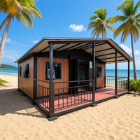 Rumah Modular Prefab Mewah 2-3 Kamar Tidur 20ft 40ft Rumah Kontainer yang Dapat Diperluas dengan Panel Sandwich untuk Penggunaan Gym & Sekolah