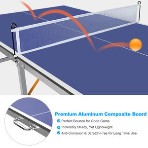 Structure en palluminum, <span class=keywords><strong>Mini</strong></span> <span class=keywords><strong>Table</strong></span> <span class=keywords><strong>de</strong></span> tennis Portable, <span class=keywords><strong>table</strong></span> <span class=keywords><strong>de</strong></span> <span class=keywords><strong>ping</strong></span>-<span class=keywords><strong>pong</strong></span> professionnelle d'extérieur et d'intérieur pliante - Product Image 2