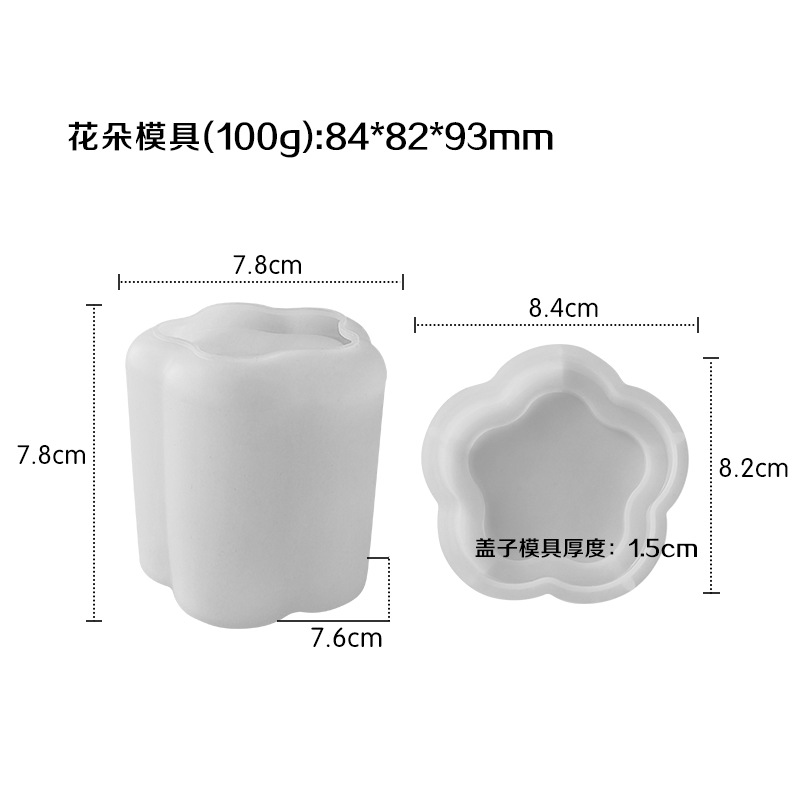 Disegno floreale con coperchio