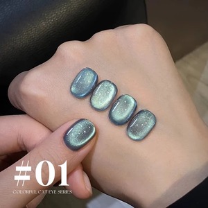 Nouveau Vernis à Ongles Magnétique Effet Œil de Chat Perles de Verre Bleues 2026 – Vernis à Ongles Cristal Bleu pour Ongles Bleus et Blancs - Product Image 2