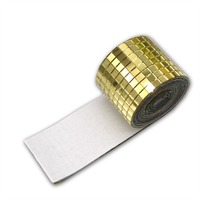 Haute qualité 4*100/120cm auto-adhésif petit carré verre mosaïque carreaux vente chaude bricolage Disco Ball fête décoration murale miroir