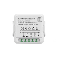 Interruptores de iluminación inteligentes TUYA WIFI 3CH, interruptores de Control remoto, compatibles con Smart Life/TUYA APP