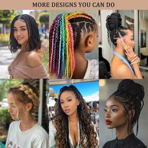 Extensions de cheveux synthétiques bouclés italiens en gros, 12 pouces, pré-étirées, tissage double machine, style français lâche noir - Product Image 6