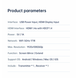Extender di Uscita Full HD EDUP WD9906A Trasmettitore e Ricevitore Multiplo <span class=keywords><strong>Video</strong></span> <span class=keywords><strong>Wireless</strong></span> HD Plug and Play - Product Image 6