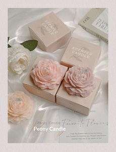 Wholesale Price Peony Flower Shaped Scented Paraffin Wax Candle Creative Atmosphere <b>Ornament</b> for Mother's Day & Birthdays - Product Image 5