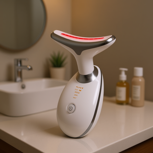 Masseur de cou Myrva rechargeable par USB, chauffant, avec mode micro-courant liftant, appareil portable pour raffermir le visage et le cou - Product Image 2