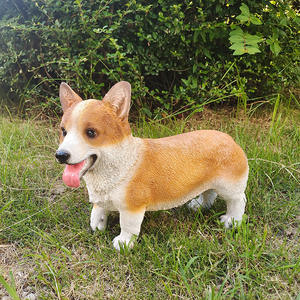 Huis Tafel Decoratie Levensechte Hond Beeldje Tuin Decor Outdoor Dieren Standbeeld Collectie Giften Hars Hond Model - Product Image 4