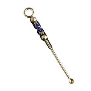 小金色银色金属勺子迷你勺子带环孔复古耳勺吊坠高品质金属钥匙链 - Product Image 6
