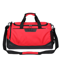 Sac de voyage en polyester imperméable de grande capacité avec logo personnalisé, pour la salle de sport, les sports, la remise en forme, avec compartiment pour chaussures