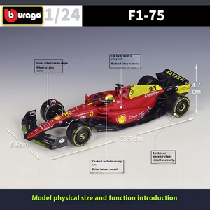 Modellino <span class=keywords><strong>Auto</strong></span> da Corsa Formula <span class=keywords><strong>1</strong></span> SF23 #16 #55 del 2023 di Alta Qualità in <span class=keywords><strong>Scala</strong></span> <span class=keywords><strong>1</strong></span>:<span class=keywords><strong>24</strong></span> in Lega con Casco per Decorazione - Product Image 3