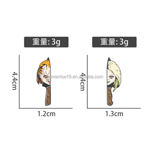 Commercio all'ingrosso carino Anime in metallo artigianale personalizzato spille in smalto morbido collezione Stock terrore distintivo fiore piramide angelo per <span class=keywords><strong>gli</strong></span> anniversari - Product Image 6