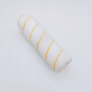 Rouleau à peinture en microfibre de qualité industrielle 12mm en polyester spiralé à rayures jaunes Brosse à 9 longueurs pour plafond et mur en béton 3 ans - Product Image 3