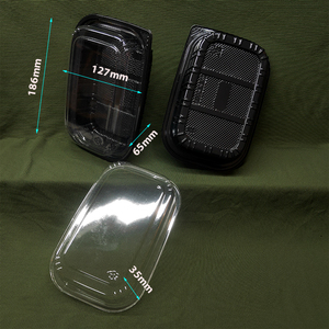 Barquette rectangulaire jetable en plastique PET Liancheng 410 ml, haute transparence, pour pain et gâteaux, avec couvercle, idéale pour la <span class=keywords><strong>vente</strong></span> en gros et l'emballage frais à emporter - Product Image 2