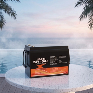 Baterai Lithium LiFePO4 24V 100Ah 200Ah 300Ah Paket Baterai Siklus Dalam dengan Sistem Energi Surya BMS - Product Image 1
