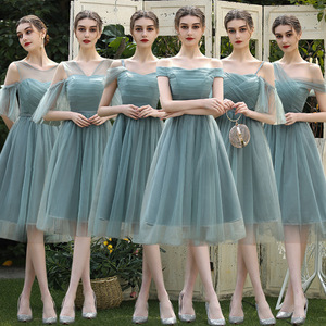 Bridesmaid Dresses A-Line Tulle Sweetheart Neckline Natural Waist Zipper Closure For Women Graduation Party - Product Image 2