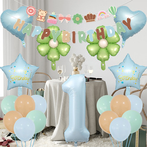 Set di palloncini di compleanno per Baby Shower retrò opaco <span class=keywords><strong>1</strong></span> ° decorazione per festa di <span class=keywords><strong>buon</strong></span> compleanno oggetti di scena per festa in Baby Shower per bambina - Product Image 1