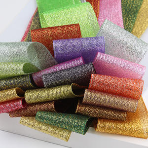 Nastro glitterato metallico di colore pronto Per lo Stock di natale 1 "25y 5 rotolo Per gli strizzacervelli Per la confezione <span class=keywords><strong>regalo</strong></span> - Product Image 1