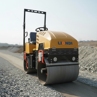 Rouleau compresseur vibrant à double tambour de 1,0 tonne le plus populaire pour le compactage des fossés et des remblais