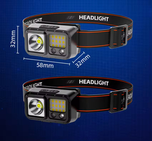 New High-intensity Dual-source LED Headlight Hand-waving <b>Sensor</b> Multi-functional USB Charging Head-mounted Work <b>Light</b> - Product Image 6