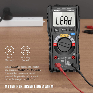 DM100B มัลติมิเตอร์แบบดิจิตอลแบบพกพาแบบพิเศษพร้อมจอแสดงผล LCD DC AC โวลต์มิเตอร์เครื่องทดสอบแบบอะนาล็อกความจุ NCV โอห์มเฮิร์ตซ์เครื่องทดสอบ - Product Image 2
