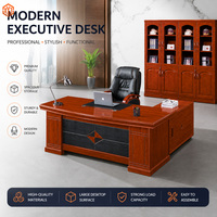 Escritorio Ejecutivo Moderno en Forma de L, Conjunto de Muebles de Oficina para Gerentes con Gabinete Lateral para Oficina de Director Ejecutivo, Suministros para Proyectos