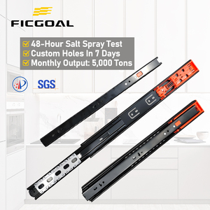 Ficgoal 3-Fold Telescopic ngăn kéo đường sắt Push-to-Open trượt cho số lượng lớn người mua 45mm chiều rộng cho nhà bếp ăn uống ngoài trời phòng tập thể dục trung tâm mua sắm - Product Image 1