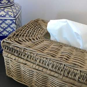 Boîtes à mouchoirs carrées en rotin naturel Vdelta avec taille personnalisée - Product Image 3