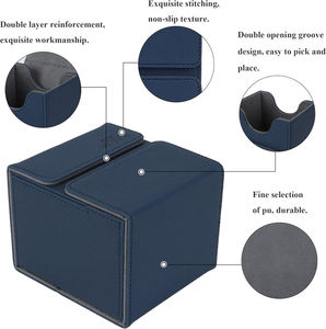 Boîte de jeu Torson OEM en cuir, aimant puissant, écologique, durable, grande capacité, pour plus de 100 jeux de cartes et plus de 150 dés, plateau TCG - Product Image 2