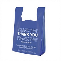 Sacs en PE transparents avec poignées, sacs à t-shirts réutilisables, sacs de courses pour supermarchés