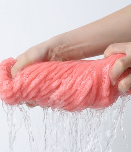 Female household coral fleece absorbent vertical striped <b>towel</b> for adults - Product Image 6