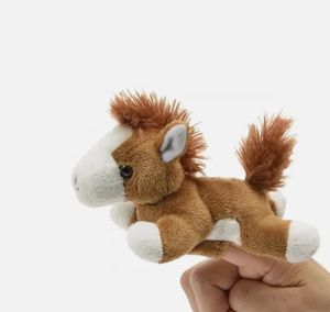 Pequeño barato personalizado Animal marrón <span class=keywords><strong>caballo</strong></span> <span class=keywords><strong>dedo</strong></span> marioneta muñeca suave felpa relleno productos <span class=keywords><strong>de</strong></span> bienestar 2025 - Product Image 5