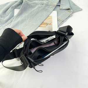 Custom Fashion Casual <b>Foldable</b> Wide Shoulder Strap Crossbody Nylon Zipper Closure Sports Fitness <b>Bag</b> for Men Women - Product Image 3