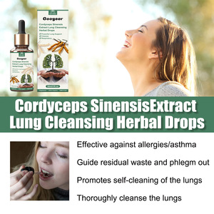 Nouvelles gouttes à base de plantes Googeer pour le nettoyage des poumons, soulageant l'inconfort, nettoyant, rafraîchissant et confortable, à base d'extrait de Cordyceps <span class=keywords><strong>Sinensis</strong></span> - Product Image 3