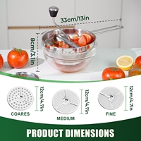 Duurzame Roestvrijstalen Roterende Foodmolen Freesschijven Voor Fruit En Groenten Puree Persen En Malen Fruitgroentegereedschap
