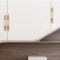DSTEL longue poignée de porte d'armoire en aluminium noir armoires de cuisine poignées de traction commode maison Bar salon chambre villa extérieure