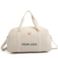 Bolsa de Deporte y Viaje de Gran Capacidad, Resistente, con Logotipo Bordado Personalizado en Blanco y Negro, Venta Caliente