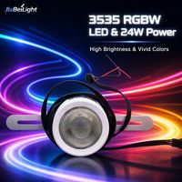 Spot LED programmable RGBW 24V, spot LED adressable 24W pour plafond, idéal pour les hôtels et les salles de banquet