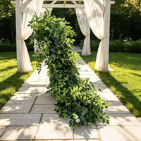Chemin de table en fleurs de terre cuite pour décoration de mariage d'automne, arrangement floral artificiel pour table de mariage