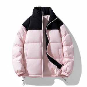 Chaqueta de Plumón para Hombre de Invierno con Revestimiento Grueso, Cuello Alto, Logotipo Frontal, Moderna, Resistente al Viento, Impermeable, Personalizable - Product Image 3